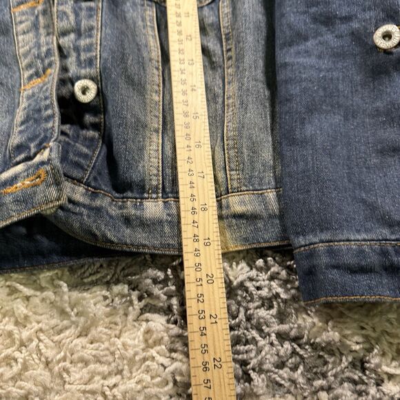 Ashley Stewart Plus Size 22/24Distressed Stretch‎ Denim Jacket Blue Jean - Picture 5 of 7